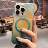 Gradient Transparent Magnetic Phone Case For iPhone