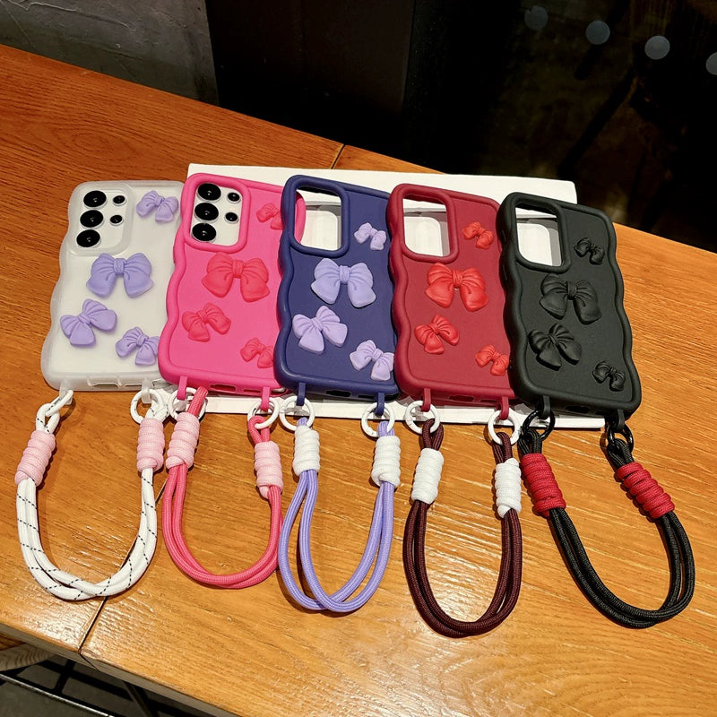 Bowknot with Lanyard Phone Case For Samsung