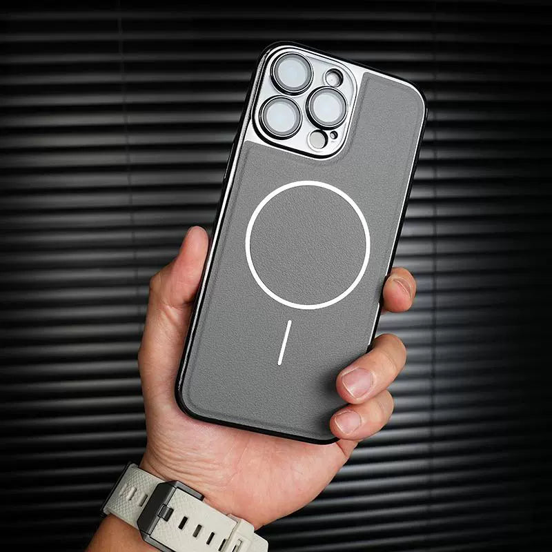 Metallic Paint Magnetic Phone Case For iPhone