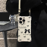 Bow Lanyard Phone Case For iPhone