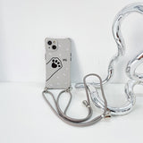Four Corner Openings + Painting + Adjustable Shoelaces Mobile Phone Case For iPhone