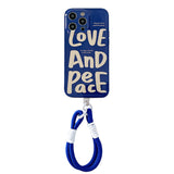 Blue Lanyard Phone Case For iPhone