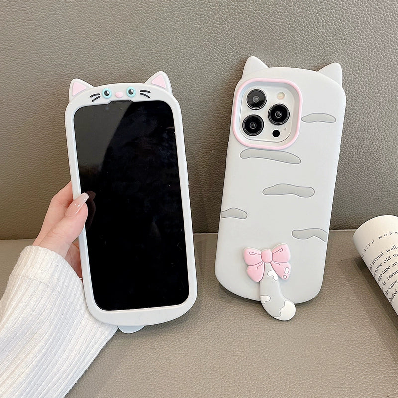 3D Cat Phone Case For iPhone