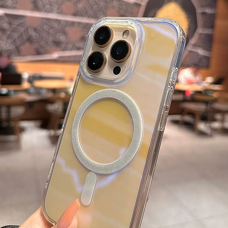Gradient Transparent Magnetic Phone Case For iPhone