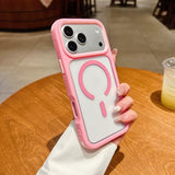 Frosted Transparent Magnetic Phone Case For iPhone