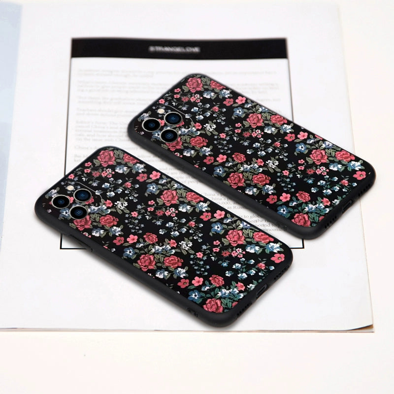 Small Floral Anti-fall Mobile Phone Case For iPhone