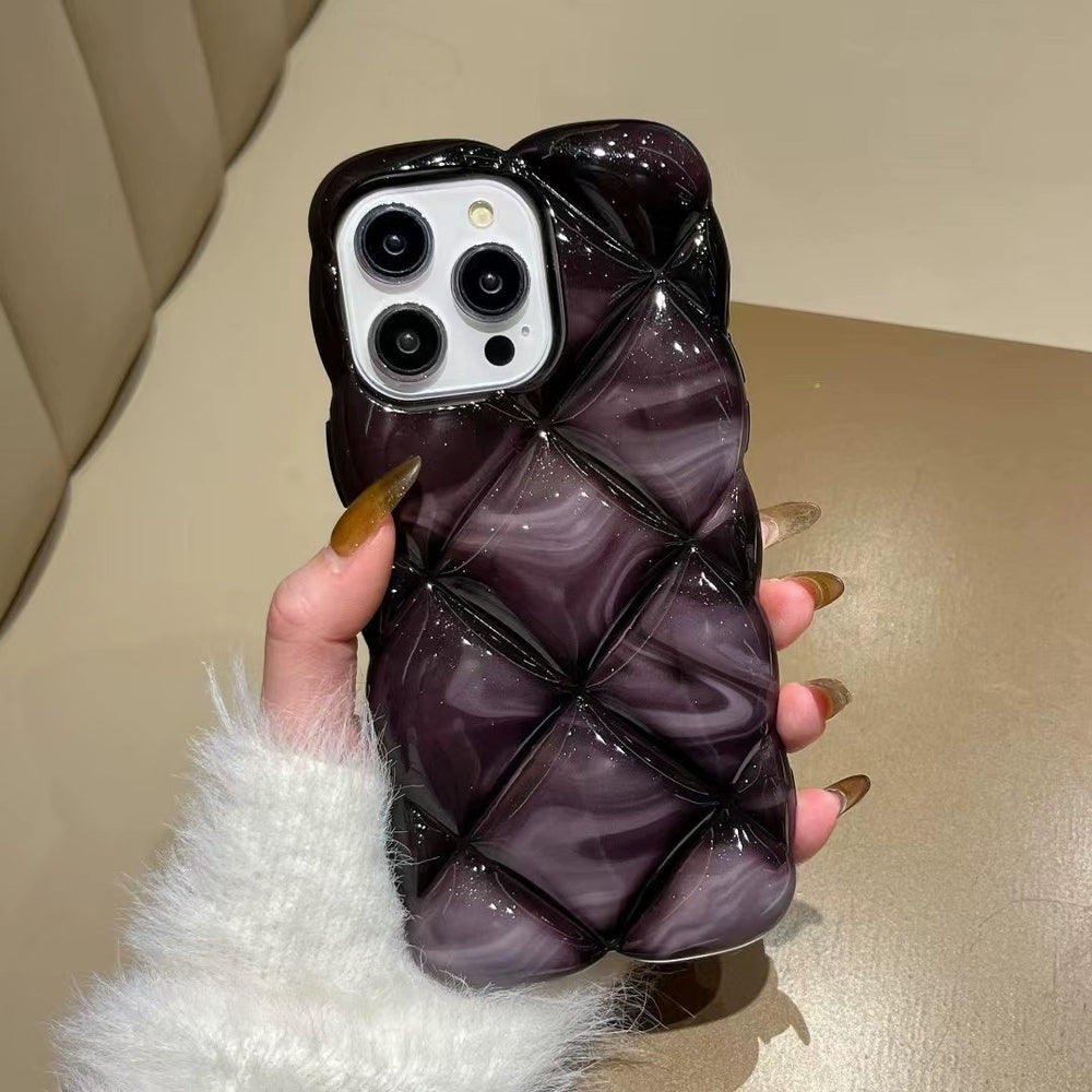 3D Diamond Airbag Soft Phone Case For iPhone
