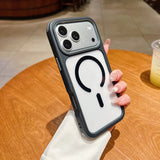 Frosted Transparent Magnetic Phone Case For iPhone