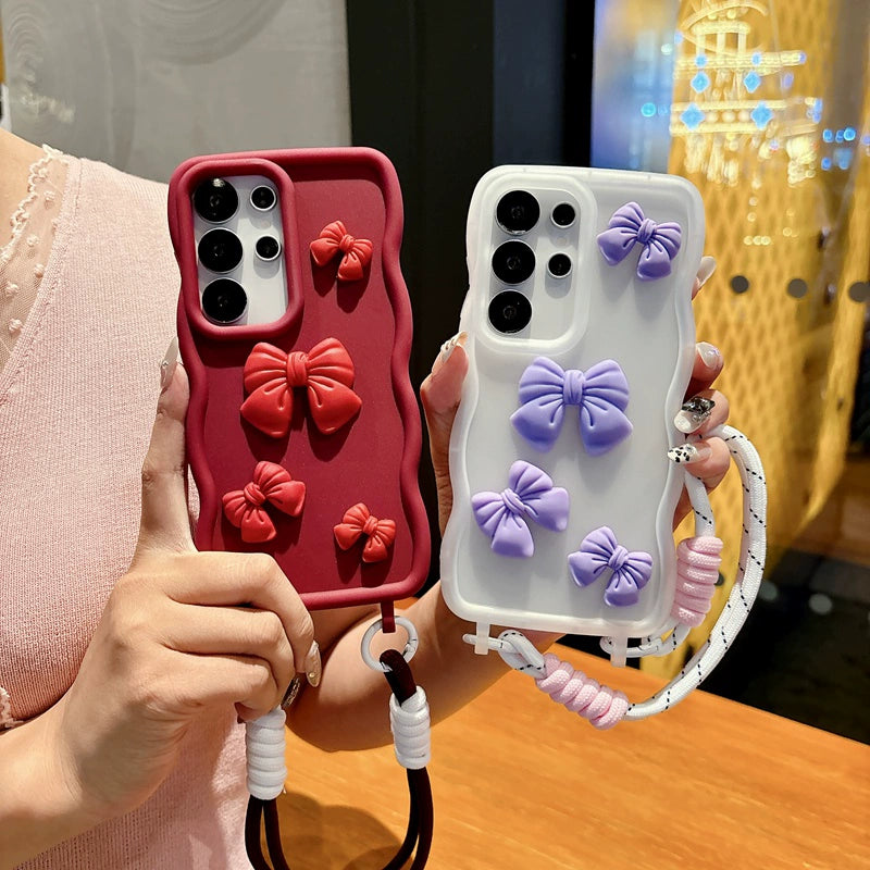 Bowknot with Lanyard Phone Case For Samsung