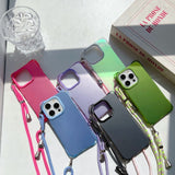 Four-corner Hole Hanging Rope Anti-fall Mobile Phone Case For iPhone
