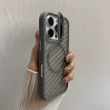 Lens Bracket Magnetic Phone Case For iPhone