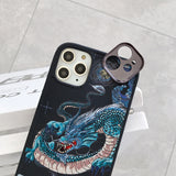 Dragon Pattern Soft Shell Phone Case For iPhone