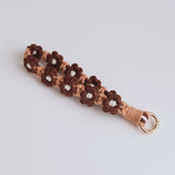 Braided Cotton Rope Flower Phone Chain Lanyard
