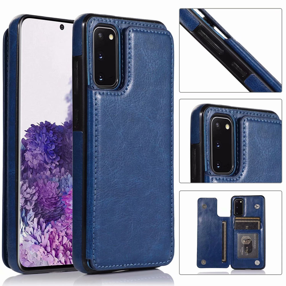 Flip Card Holder Leather Phone Case For Samsung