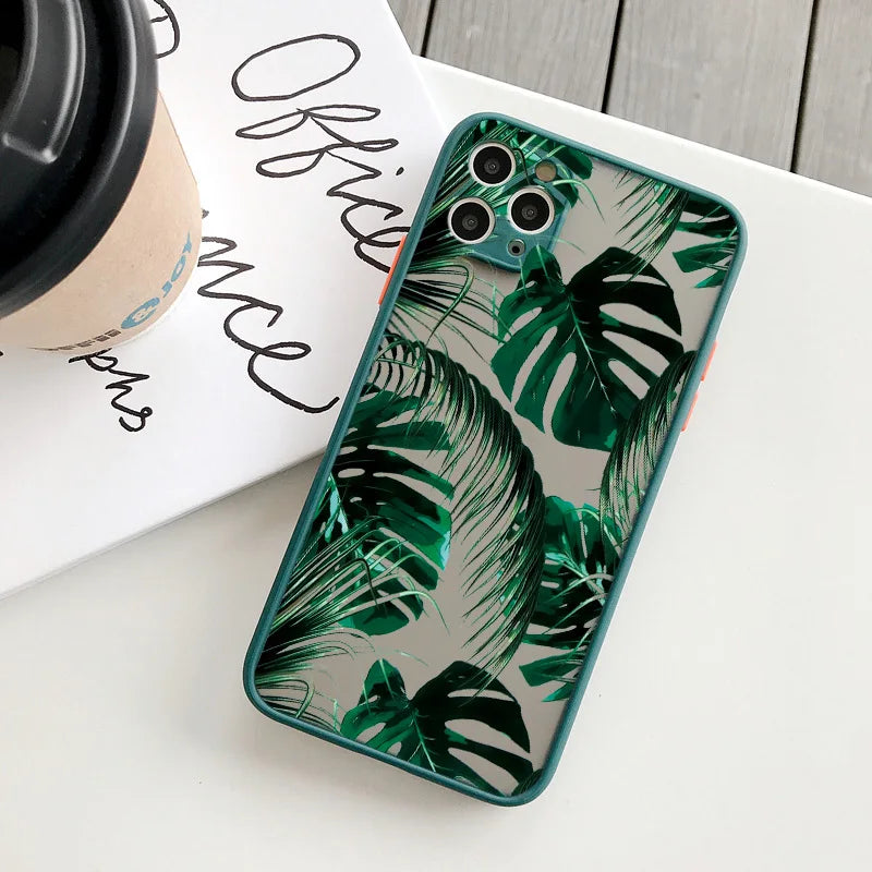 Palm tree Leaves Plant Flower Phone Case For iPhone