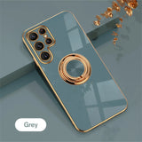Plating Magnetic Silicone Case For Samsung