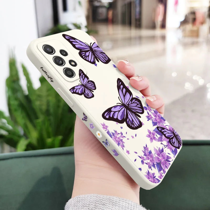 Purple Butterflies Case For Samsung