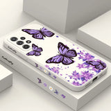 Custodia con farfalle viola per Samsung