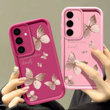 Gold Butterfly Soft TPU Case For Samsung