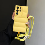 Crossbody Soft Down Jacket Phone Case For Samsung