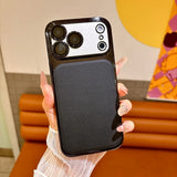 TPU PC Soft Leather Clear Plating Armor Case For iPhone