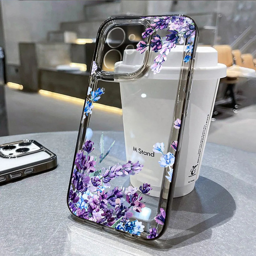 Purple Flower Phone Case For iPhone