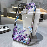 Purple Flower Phone Case For iPhone