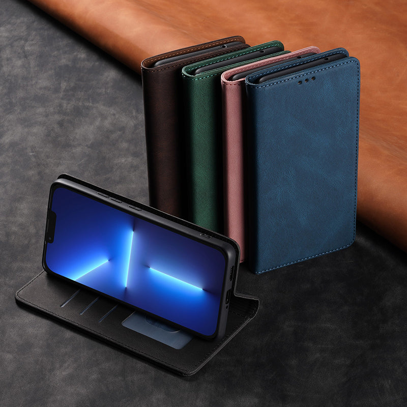 Flip Leather Wallet Case For IPhone