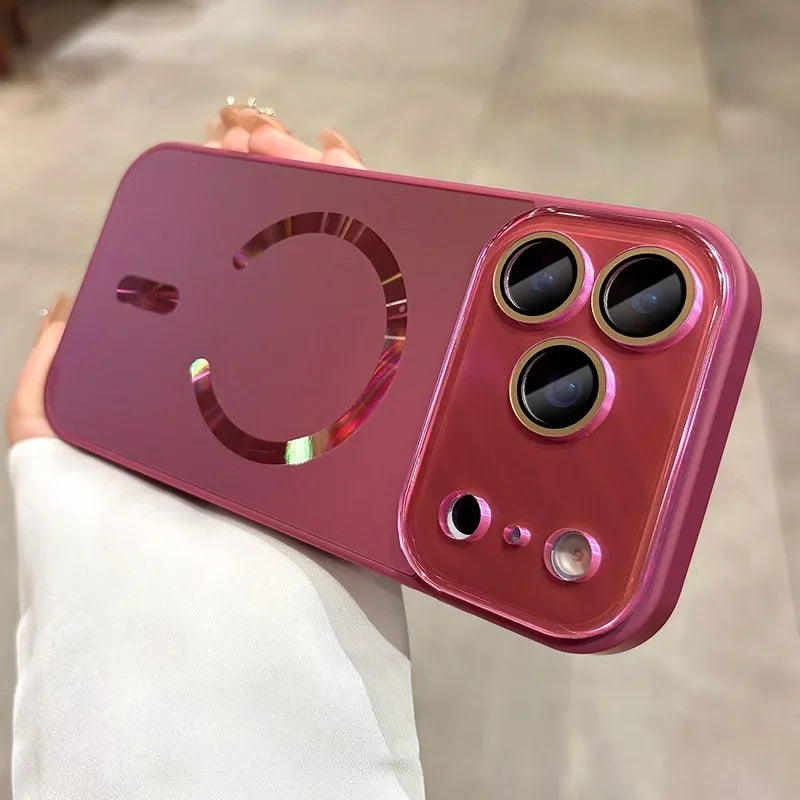 Big Window Flowing Light Magnetic Case For iPhone