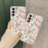 Canvas Flower Silicone Phone Case For Samsung