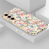 Flowers Plating Phone Case For Samsung