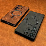 Luxury Leather Magnetic Case For Samsung