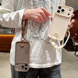 Soft Bumper Liquid Silicone Lanyard Strap Phone Case For iPhone