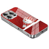 Christmas Santa Claus Snowman Pattern Glass Electroplated Phone  Case for iPhone