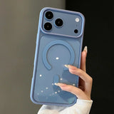 Luxury Clear Acrylic Magnetic  Transparent Shockproof Hard Case For iPhone