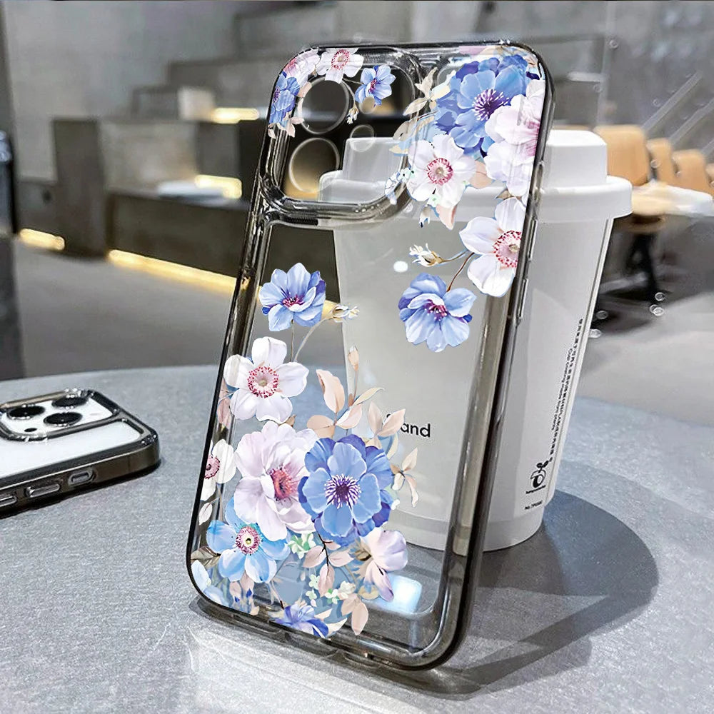 Purple Flower Phone Case For iPhone