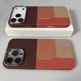 Grid Pattern Magnetic Phone Case For iPhone