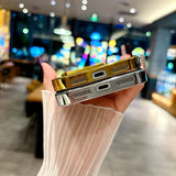 Solid Color Shockproof Makeup Mirror Phone Case For iPhone