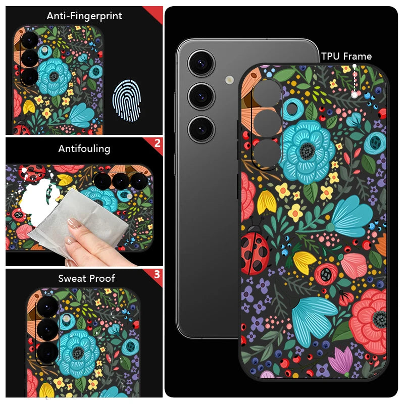 Flowers Soft TPU Phone Case For Samsung