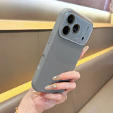 Luxury Silicone Solid Color Shockproof Versatile  Camera Metal Frame Protective Case For iPhone