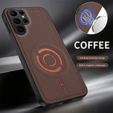 Solid Color Soft TPU Frame + PC PU Leather Phone Case For Samsung