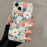 Colorful Flower Clear Phone Case For iPhone