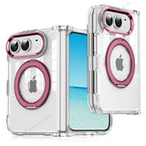 Magnetic 360 Metal Stand Phone Case For iPhone  DUO Clear Hinge Protection Shockproof Protector Cover