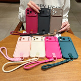 Soft Bumper Liquid Silicone Lanyard Strap Phone Case For iPhone