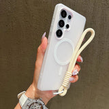 Candy Color Matte  With Lanyard Soft Cover  Phone Case For Samsung