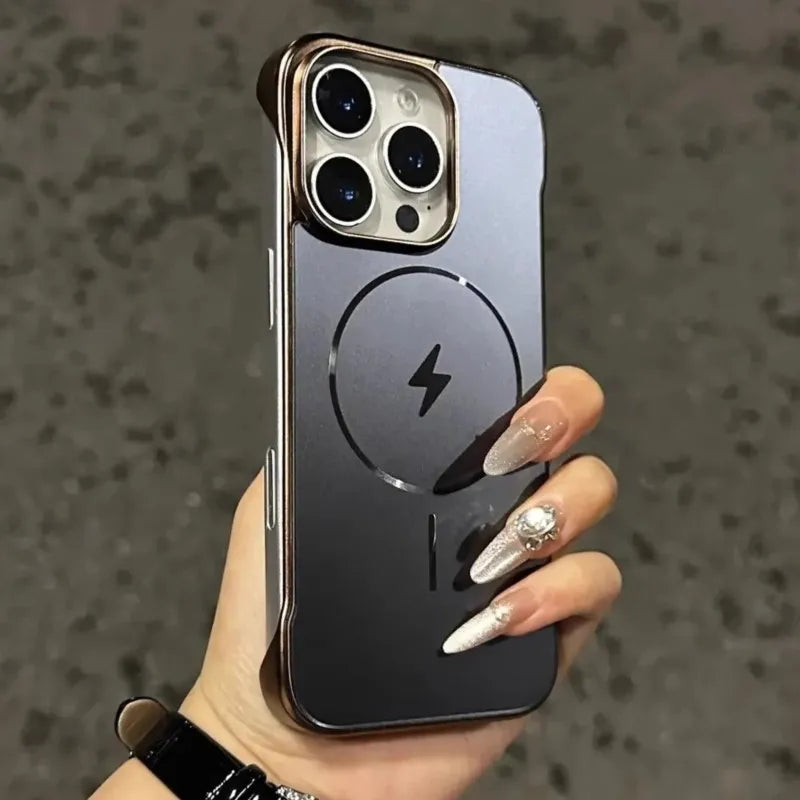 Luxury Plating Matte Frameless Case For iPhone