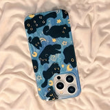 Moon Stars And Black Cats  Phone Case For iPhone