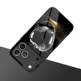 Crystal Clear For Apple Pattern Tempered Glass Phone Case For iPhone