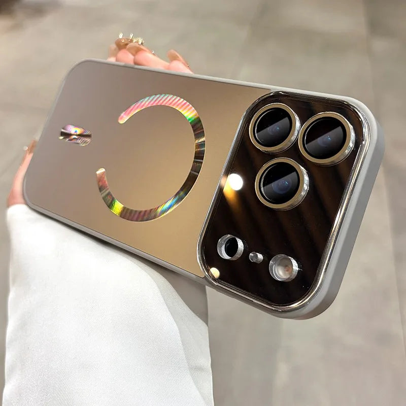 Big Window Flowing Light Magnetic Case For iPhone