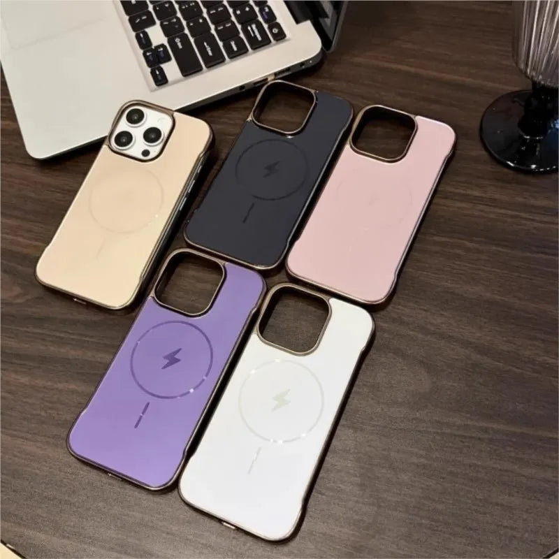 Luxury Plating Matte Frameless Case For iPhone